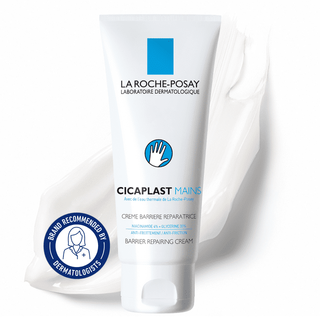 La Roche-Posay Cicaplast Mains, Crème Réparatrice pour les Mains à la Niacinamide pour Peau Sèche, 100 ml
