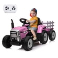 thumbnail image 1 of QinaQin 12V Toddler Ride On Tractor, Electric Toy Car with Trailer and Horn, 1 of 8