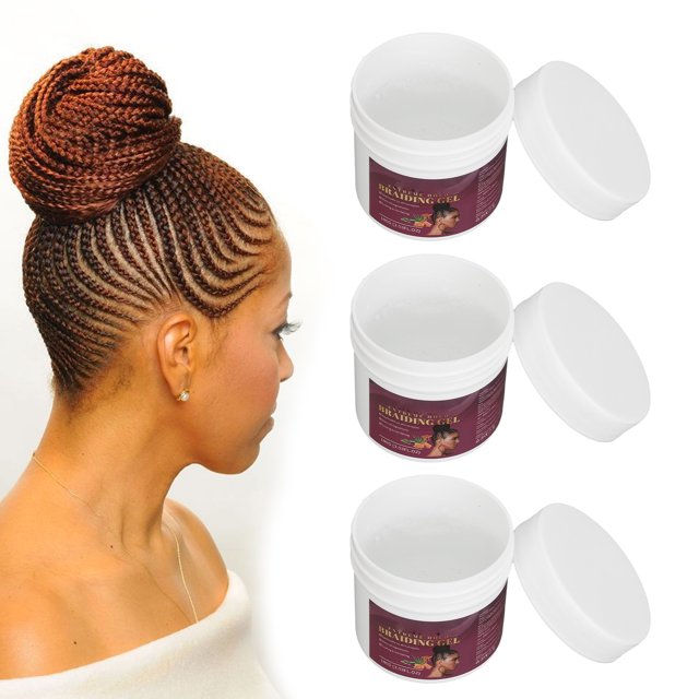 Hair Braiding Gel, Multipurpose Semi Matte Effect Hair Moisturizing 3PCS 100g Dreadlock Gel Wax for Daily or Party Styling