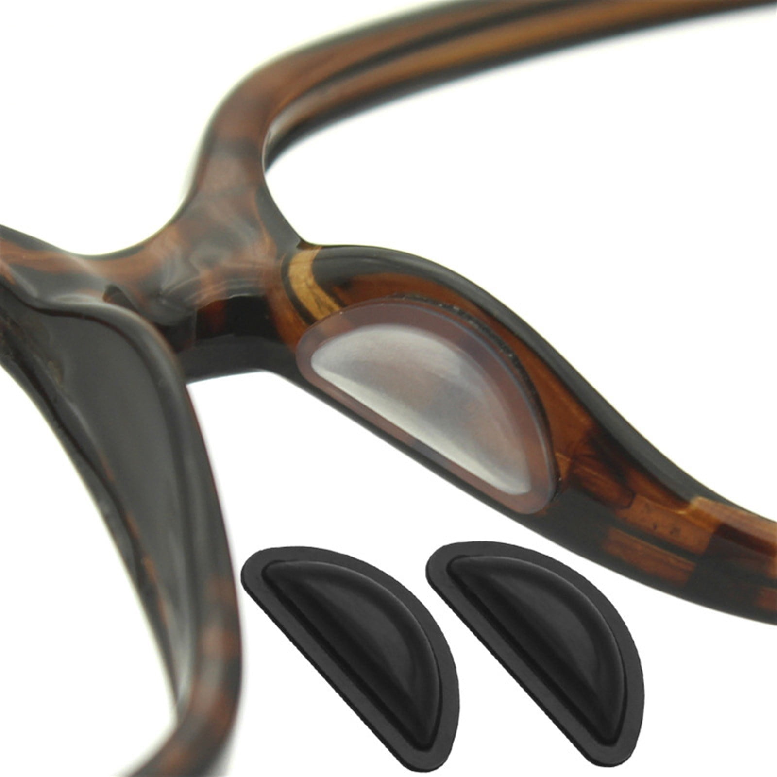 WIFKLSIIPG Silicone Glasses Nose Pads Self Nose Pads Black Glasses Pad with Air Bag 3 Mm Soft Glasses Nose Grips for Glasses Reading Glasses Sunglasses