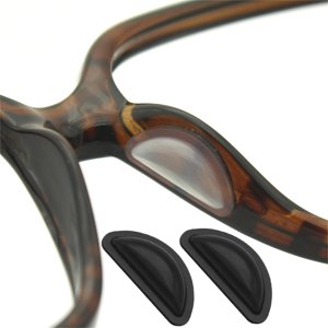 WIFKLSIIPG Silicone Glasses Nose Pads Self Nose Pads Black Glasses Pad with Air Bag 3 Mm Soft Glasses Nose Grips for Glasses Reading Glasses Sunglasses