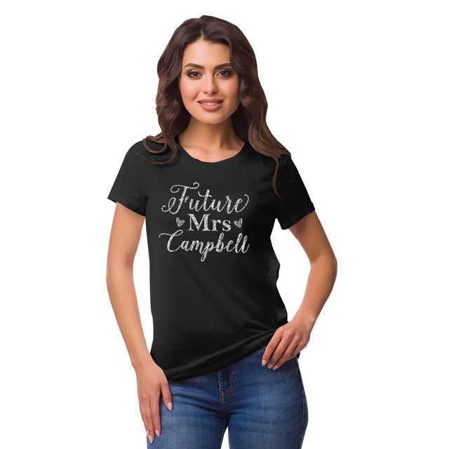 Inkdotpot Personalized Womens Tshirt Top Future Mrs WeddingAnnouncement Shirt-J3