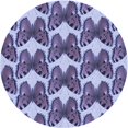 thumbnail image 1 of Ahgly Company Jeans Ronds Lavables en Machine Intérieur Transitionnel Tapis Bleu, 7 Pieds Rond, 1 of 7