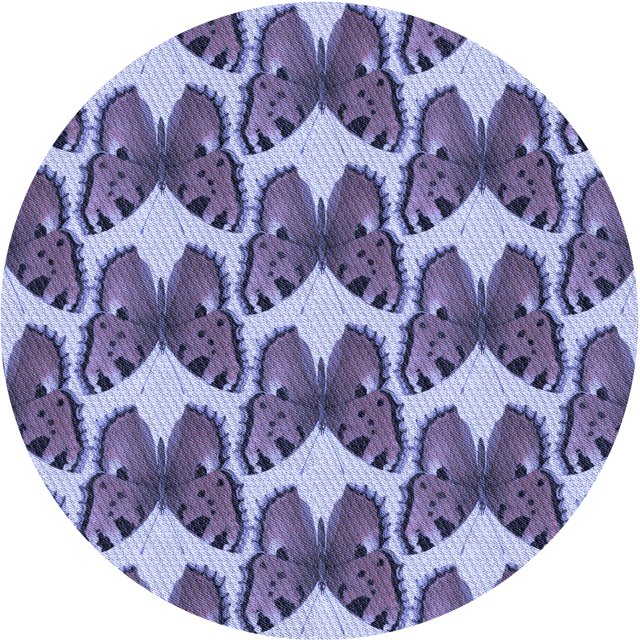 Ahgly Company Jeans Ronds Lavables en Machine Intérieur Transitionnel Tapis Bleu, 7 Pieds Rond