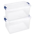 thumbnail image 2 of HOMZ 66-Quart Clear Plastic Stackable Storage Bin with Lid, 2 Pack, Clear, 2 of 7