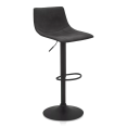 thumbnail image 1 of Bouclair Black Textured Faux Leather & Metal Adjustable Bar Stool, 1 of 10