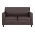 thumbnail image 3 of HERCULES Diplomat Series Black Leather Loveseat, 3 of 9