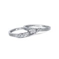thumbnail image 3 of 1/6ct Diamond Engagement Wedding Ring Set 10K White Gold, 3 of 4