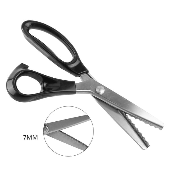 FAGINEY Fabric Decorative Round/Triangle Edge Pinking Shears Scissors Clipper 3 5 7mm,3 5 7mm,Round/Triangle Edge