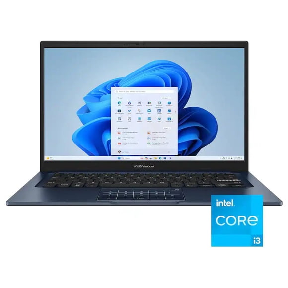 Refurbished (Good) Asus Vivobook 14" FHD Laptop (Intel Core i3-1315U, 8GB RAM, 128GB SSD, Windows 11) - Quite Blue (X1404VA-I38128)