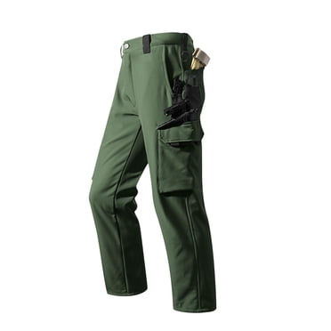 WRKEKC Pantalon Cargo pour Homme pour Hommes Couleur Unie Doublé en Molleton Hiver Extérieur Entraînement Pantalon de Travail Multifonctionnel Pantalon Chaud pour Journées Fraîches