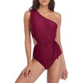 thumbnail image 1 of BeautyIn Womens Cut Out One Piece Swimsuits One Shoulder Padded Monokini Swimwear, 1 of 7