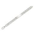 thumbnail image 3 of Bracelet Homme Gravable Poli Link ID en Argent Sterling 8.5 Pouces, 3 of 4