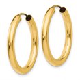 thumbnail image 2 of Boucles d'Oreilles Créoles Tube Poli en Or Jaune 14K, 2 of 3