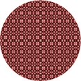 thumbnail image 1 of Ahgly Tapis Rond Lavable en Machine Intérieur Transitionnel Rouge Bordeaux, 3 Pieds Rond, 1 of 7
