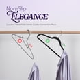 thumbnail image 3 of Beddora black velvet hangers 150 pack non slip slim design with 360° swivel hook durable space saving coat and pant hangers, 3 of 7