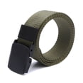 thumbnail image 1 of Maoww Men Boys Canvas Breathable Tactical Waist Belt with Plastic Buckle Solid Waist Strap Belts Rescue Rope Band, 1 of 9