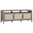 thumbnail image 4 of Gymax TV Stand Entertainment Media Center for TV's up to 65'' w/ Rattan Doors Grey Oak, 4 of 9