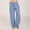 Light Blue, variant on zanvin Women's Casual Solid Cotton Linen Drawstring Elastic Waist Wide Leg Cargo Pants