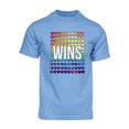 thumbnail image 1 of Mens Pride Love Wins Rainbow Short-Sleeve T-Shirt - Light Blue - Medium, 1 of 1