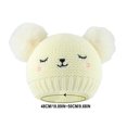 thumbnail image 3 of Penkiiy Toddler Girls Boys Winter Hat Kids Pom Pom Beanie Hats Baby Faux Fur Pom Beanies Warm Soft Toddler Hats White, 3 of 3