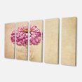 thumbnail image 2 of Pink Flower in Vase Watercolor - Floral Canvas Art Print, 2 of 3