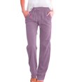 thumbnail image 1 of Women Pants Casual Yoga Straight Leg Comfy Drawstring Lounge Running Long Active Sweat Plus Size Cargo Trousers, 1 of 5
