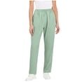 thumbnail image 2 of RKSTN Scrub Pants Women Plus Size Solid Color Stretch Waist Straight Leg Work Pants Comfort Pocketed Caregiver Trousers with Pockets, 2 of 8