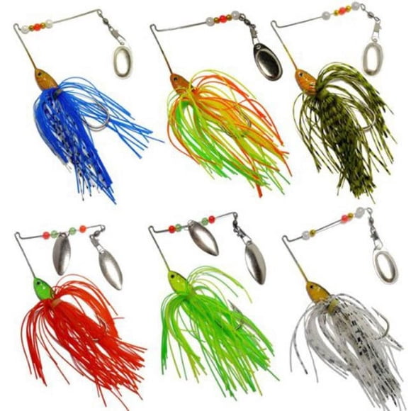 Black Friday TIMIFIS Fishing Lures 6pcs Fishing Hard Spinner Lure Spinnerbait Pike Bass Christmas Gifts