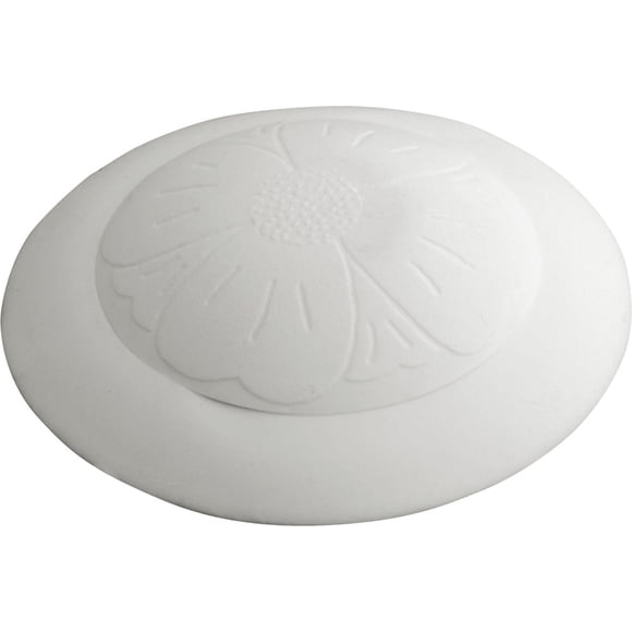 Grand bouchon à bouton-poussoir blanc Peerless pour drains de baignoire de 1-1/2 po (3,81 cm)