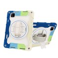 thumbnail image 1 of XYX 3in1 Rotating Stand Case for Honor Pad GT Pro 12.3 inch 2024 with Hand/Shoulder Strap, Shockproof Rugged, Colorful Blue, 1 of 7