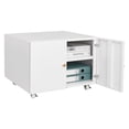 thumbnail image 2 of GloryStar Metal Printer Stand with Doors, Rolling Office Cabinet with File Storage and Adjustable Shelves, 2 of 8