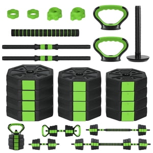 Garvee 3-In-1 Octagonal Adjustable Dumbbell Set, 44 Lbs Free Weights Dumbbells with Anti-Slip Handle for Men & Women, Versatile Dumbbells Set of 2 with Connector, Perfect for Home Gym