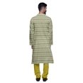 thumbnail image 3 of Atasi Kurta Pyjama de Fête pour Hommes Col Mandarin Manches Longues Kurta Pyjama Ethnique, 3 of 5