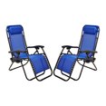 thumbnail image 1 of Elevon Adjustable Outdoor Zero Gravity Deck Recliner Lounge Chair, Blue, 2, 1 of 6