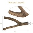 thumbnail image 2 of 4 Piece Wood Bird Perch Wooden Hanging Toy Perch Toy For Conure Budgie And Other Small Birds, 2 of 7