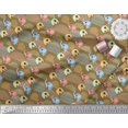 thumbnail image 2 of Soimoi Moss Georgette Fabric Cute Elephant Kids Print Fabric by The Yard 42 Inch Wide, 2 of 3