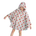 thumbnail image 1 of Children‘s Boys Girls Dinosaur Rainbow Printed Button Rain Jacket Hooded Windproof Raincoat, 1 of 4