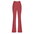 thumbnail image 4 of LOVZFMLL Women's Pants, Solid Color Tight Fitting Hip Shaping Flared Yoga Pants Red, 2XL, 4 of 4