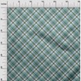 thumbnail image 3 of oneOone Cotton Flex Light Blue Fabric Check Sewing Material Print Fabric By The Yard 40 Inch Wide, 3 of 4