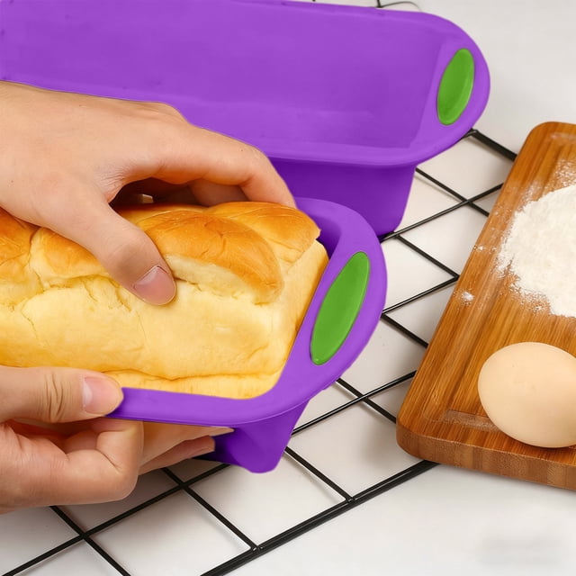 Non-stick Silicone Bread And Loaf Pan For Bread Quiche Meatloaf Lasagna 11.4 X 5.3 Inches 1 Pack
