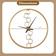 thumbnail image 3 of Costway Large Wall Clock,27” Nordic Style Big Metal Clock, Non-Ticking Decorative Clock, 3 of 10