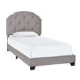 thumbnail image 1 of Tufted Nailhead Trim Twin Upholstered Bed in Gray, 1 of 9