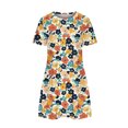 thumbnail image 5 of Ovzne Robes d'Été pour Femmes Robe Mode Robes pour Femmes Été Décontractée Col Rond Manches Courtes Robe Imprimée Grande Taille Robe Maxi Manches Courtes Imprimée Liquidation, 5 of 5