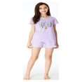 thumbnail image 1 of 2-Piece Girls Pajama Set for Summer Stripe & Glittering Pjs  Size 6-16, 1 of 7