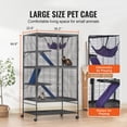 thumbnail image 2 of KFFKFF 64.6" Metal Small Animal Cage 4-Tier Rolling Ferret Cage with Tray 3 Ramps, 2 of 9