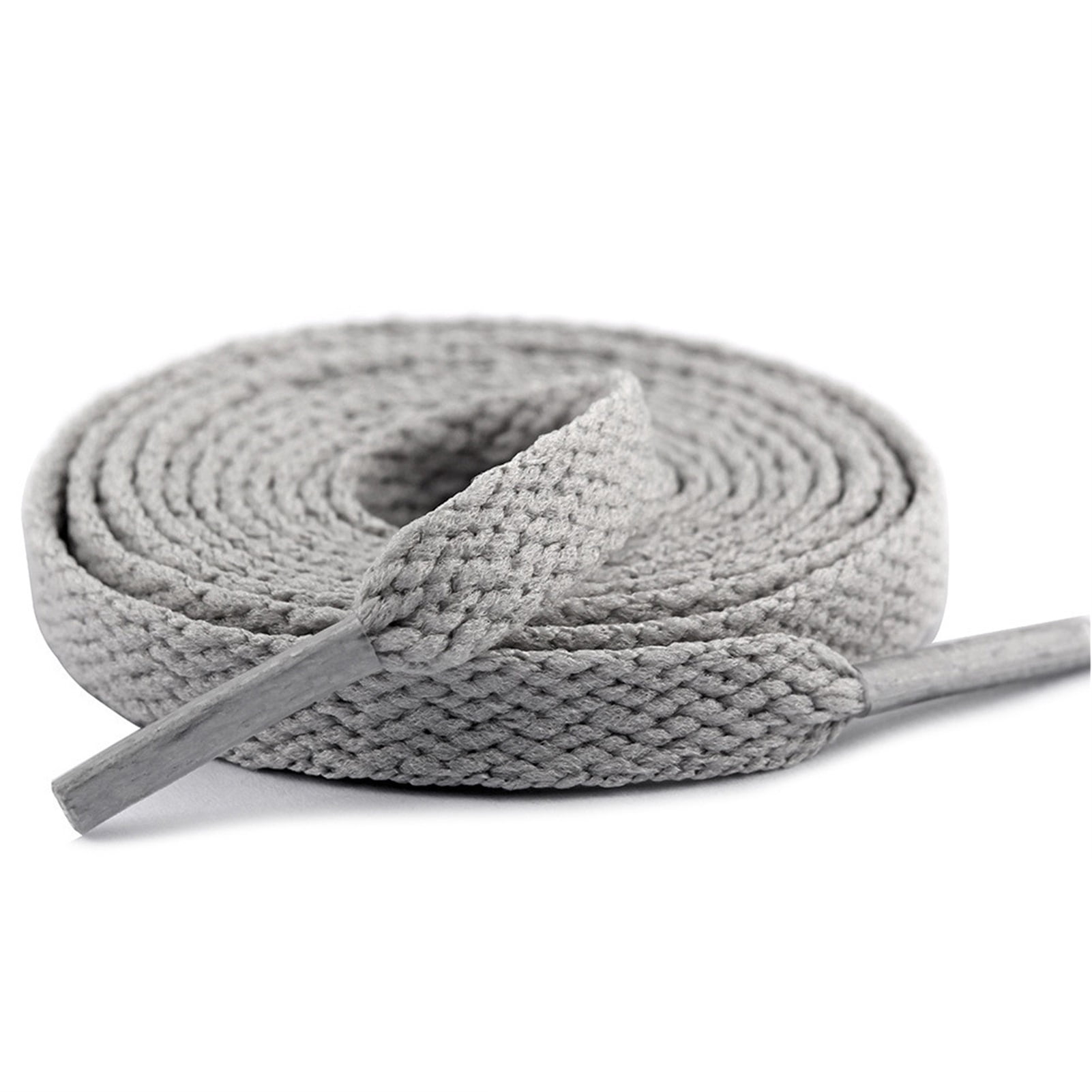 120cm Shoelaces High Bang Polyester Single Layer 8mm Shoe Laces Colorfast Flat ShoelacesGrey