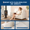 thumbnail image 4 of Causeuse, Causeuse 51 Pouces, Petite Causeuse en Peluche Confortable pour Petits Espaces, Beige, 4 of 8