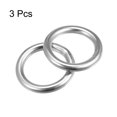 thumbnail image 3 of Unique Bargains Bague Ronde en Acier Inoxydable 316 40 mm ID 8 mm d'Épaisseur, Lot de 3, 3 of 5