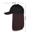 thumbnail image 3 of Baseball Cap Hair Straight Hair Hairstyle Adjustable Wig Hat Attached Long Hair, 3 of 3
